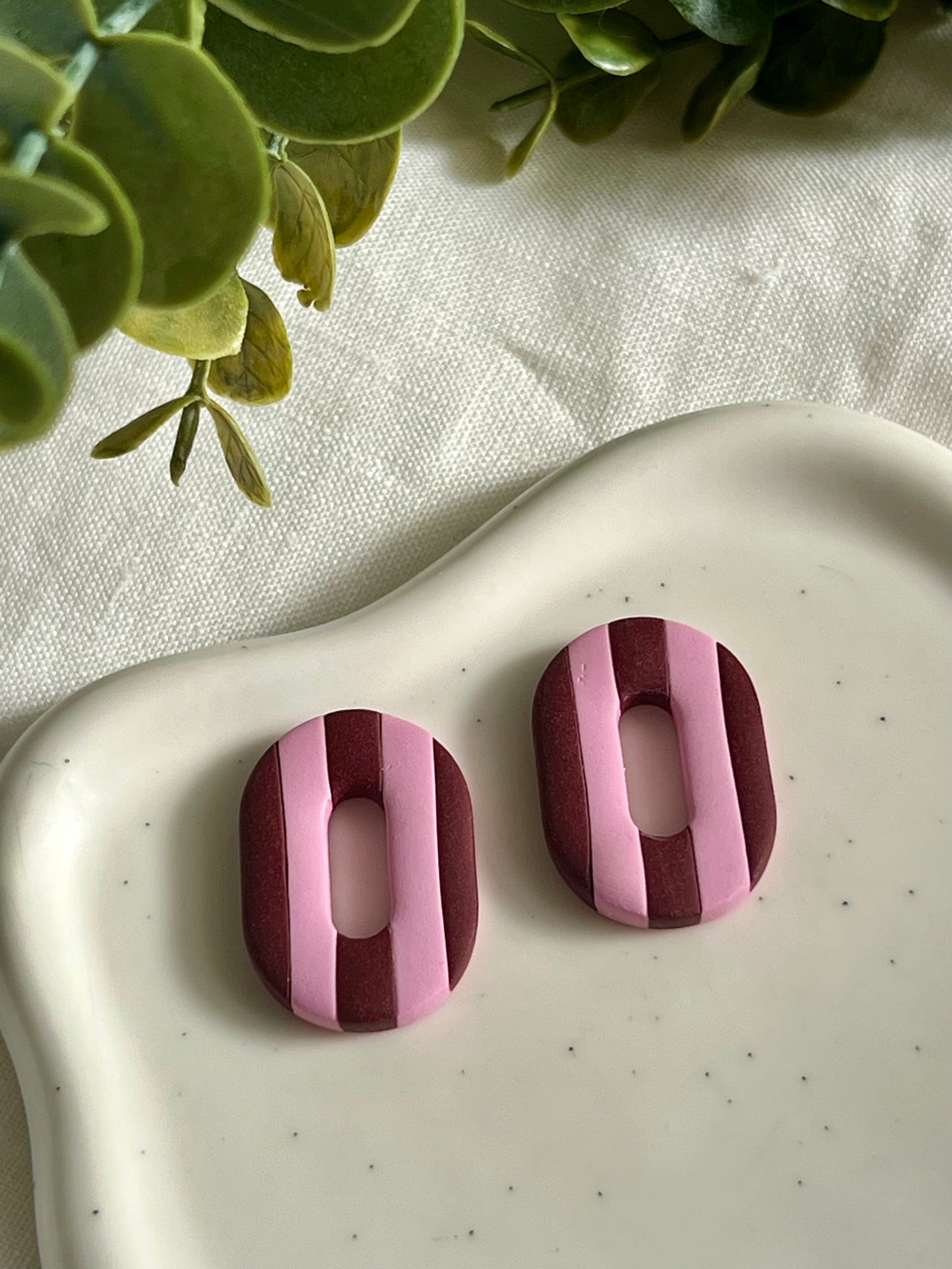 Clers rayas burdeos y rosa