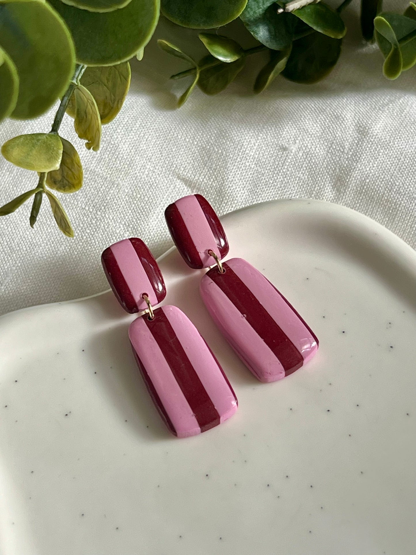 Siena rayas burdeos y rosa