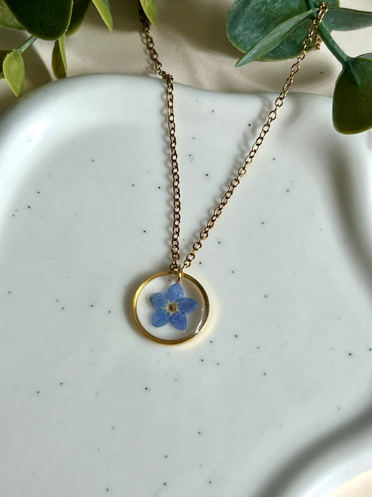 Collar mini India azul