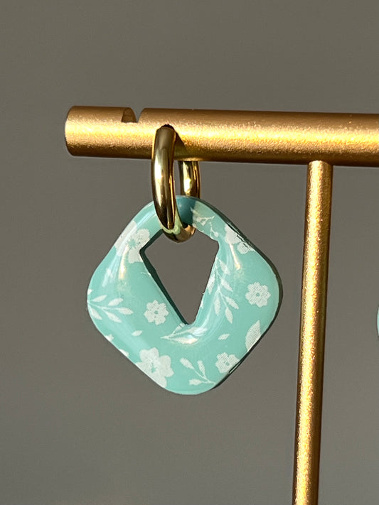 Aurielle floral turquesa