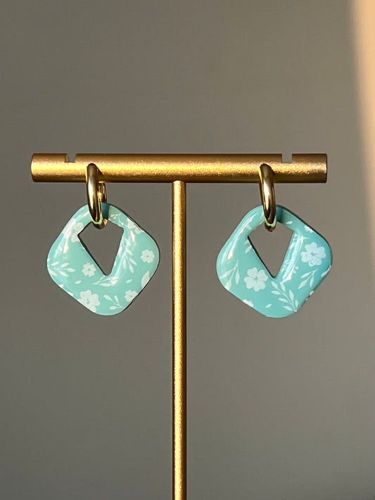 Aurielle floral turquesa