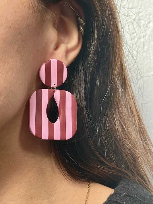 Emma rayas burdeos y rosa