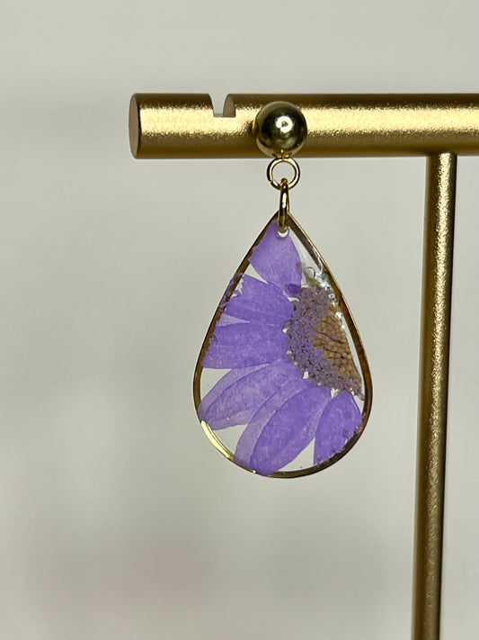 Lágrima floral margarita lila