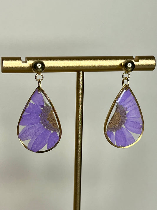 Lágrima floral margarita lila