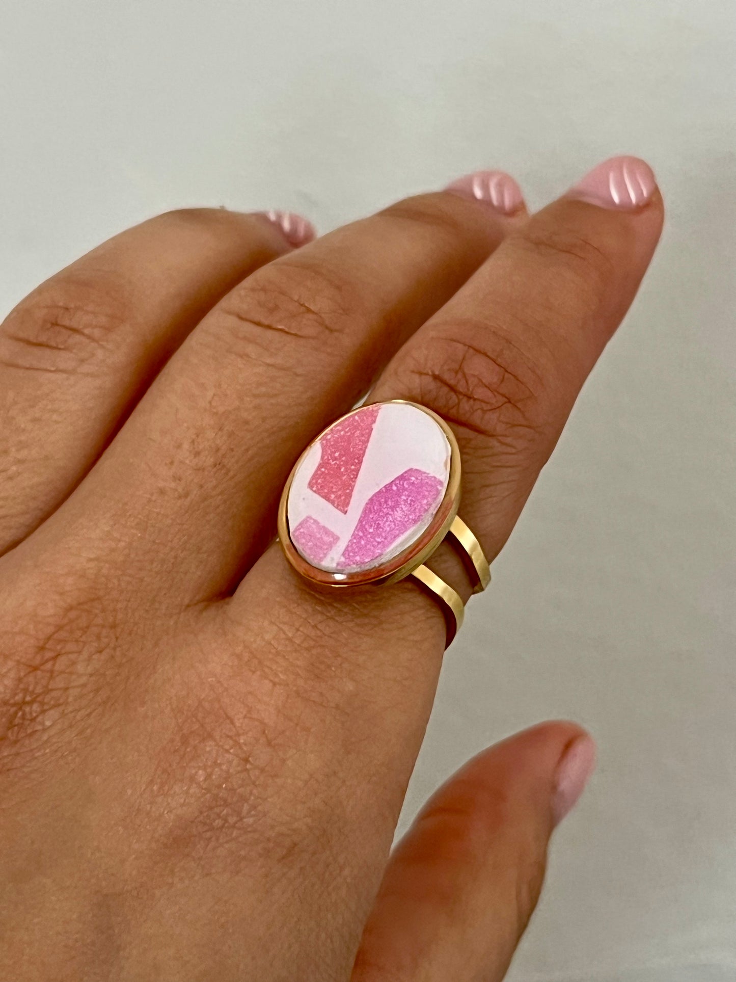 Clara mini terrazo dorado