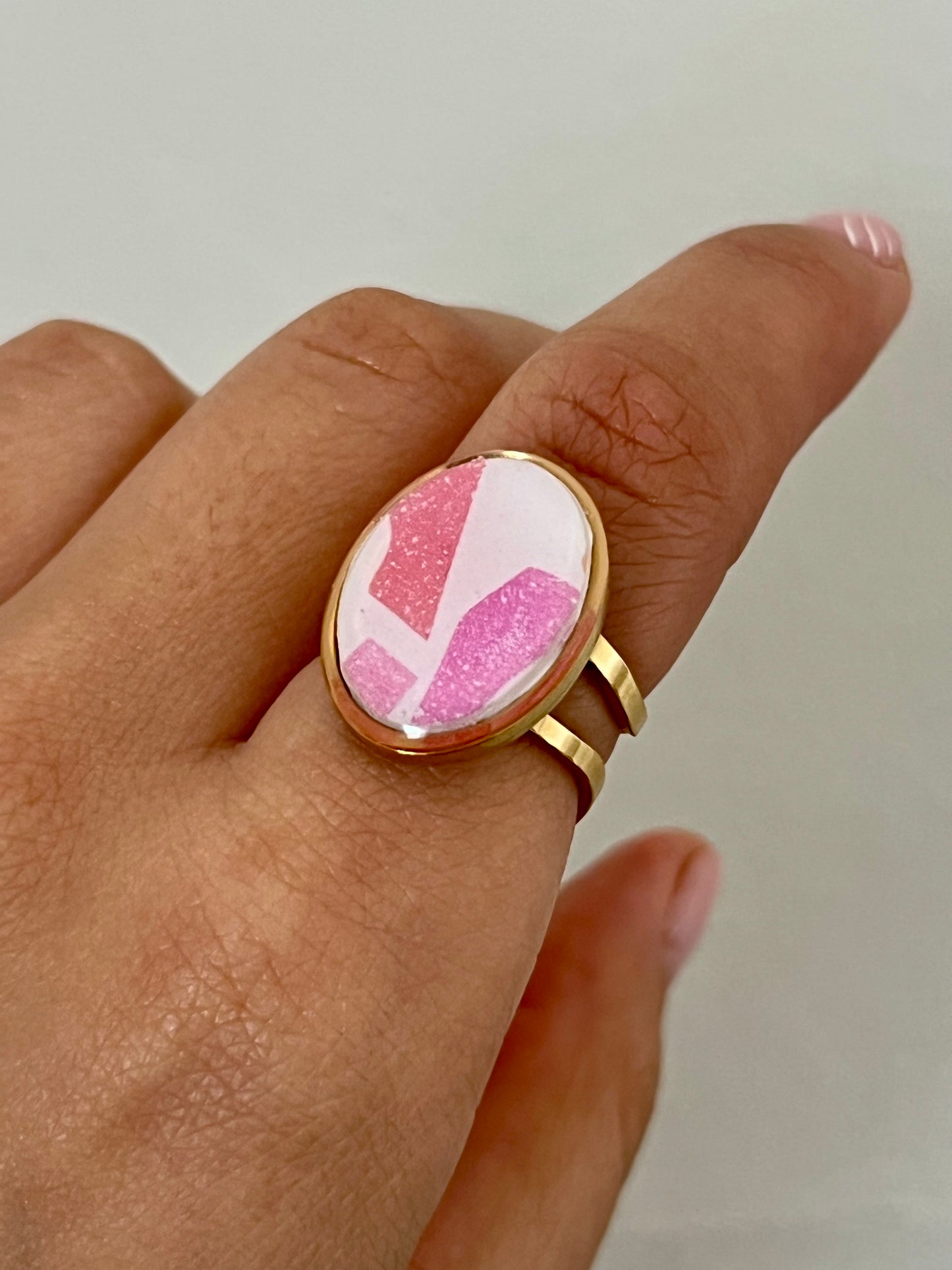 Clara mini terrazo dorado