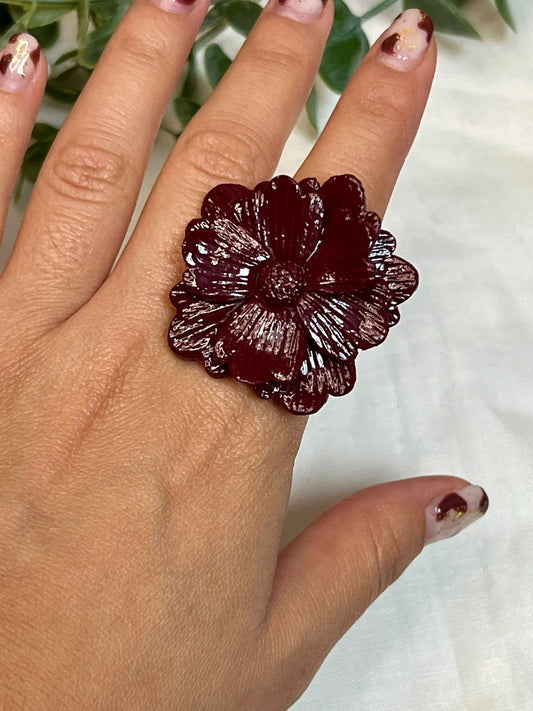 Anillo Virelia burdeos