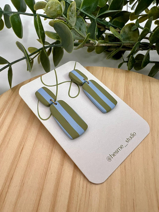 Siena rayas azul y caqui