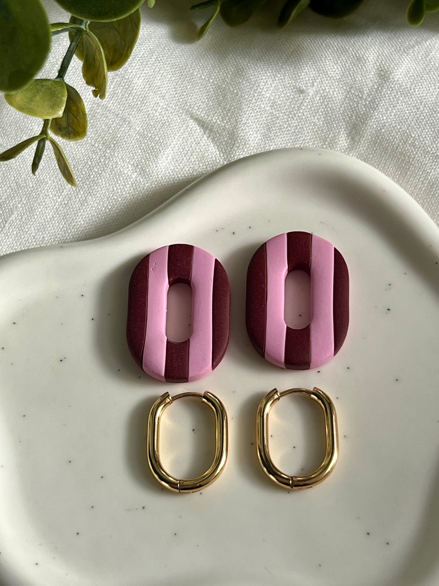 Clers rayas burdeos y rosa