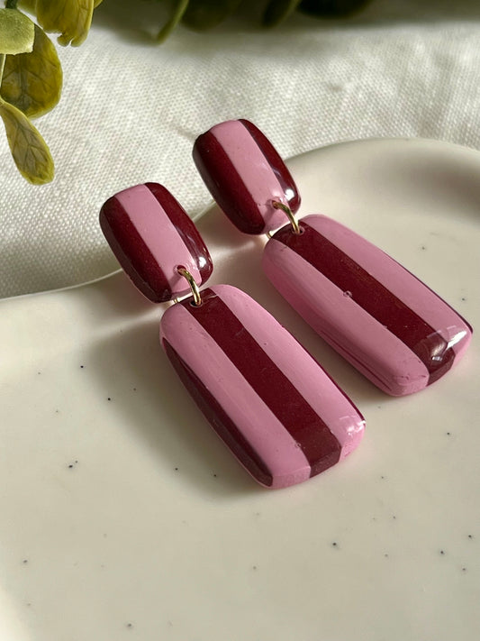 Siena rayas burdeos y rosa