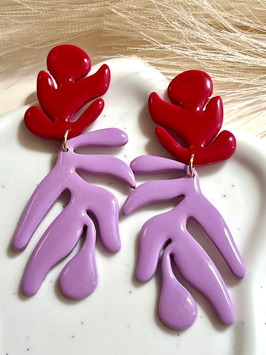 Coral cereza y lila