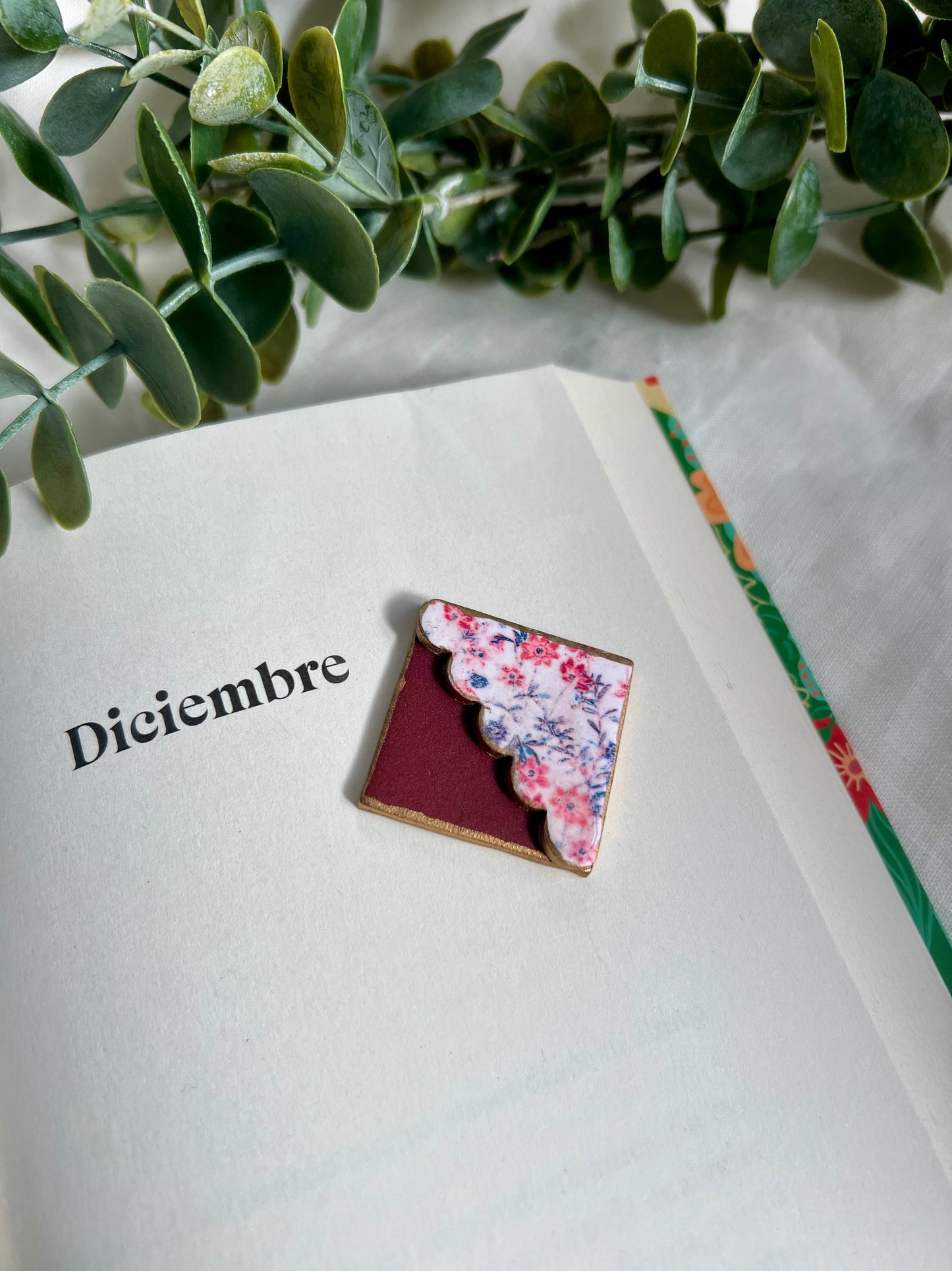 Marcapáginas Peonía