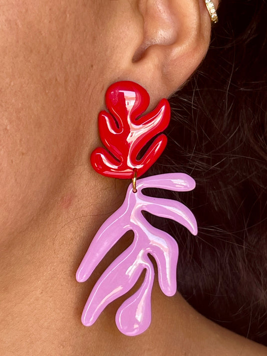Coral cereza y lila