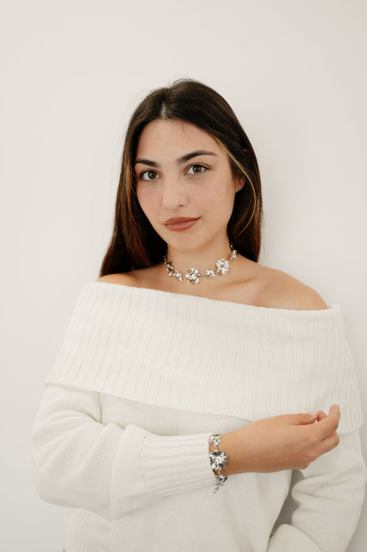 Chocker Nerina plateado