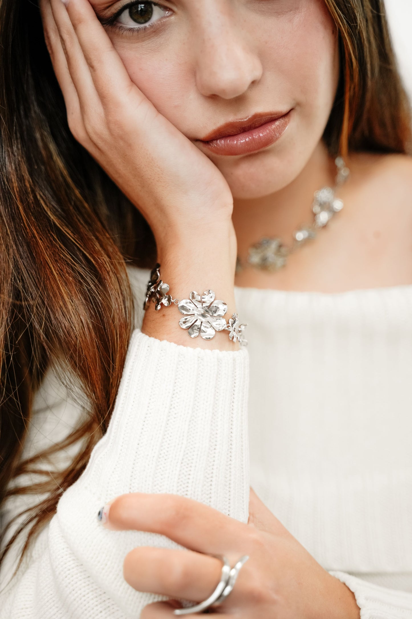 Chocker Nerina plateado