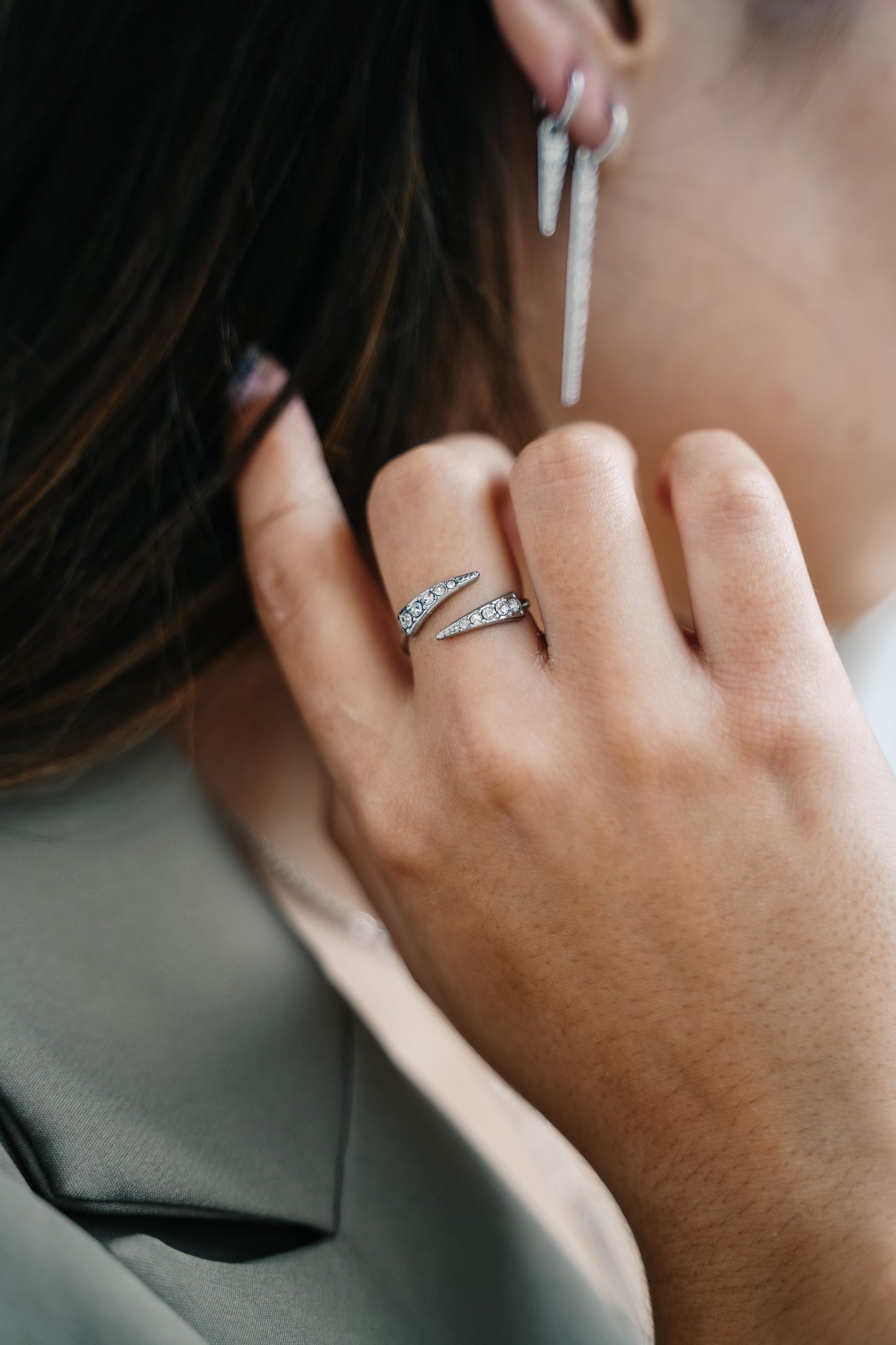 Anillo Lúmina plateado