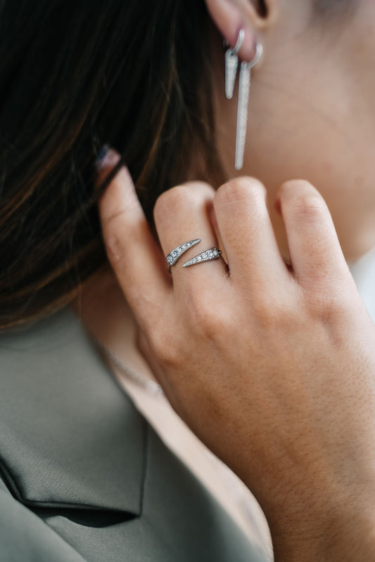 Anillo Lúmina plateado