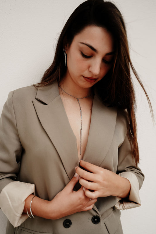 Collar Lúmina plateado