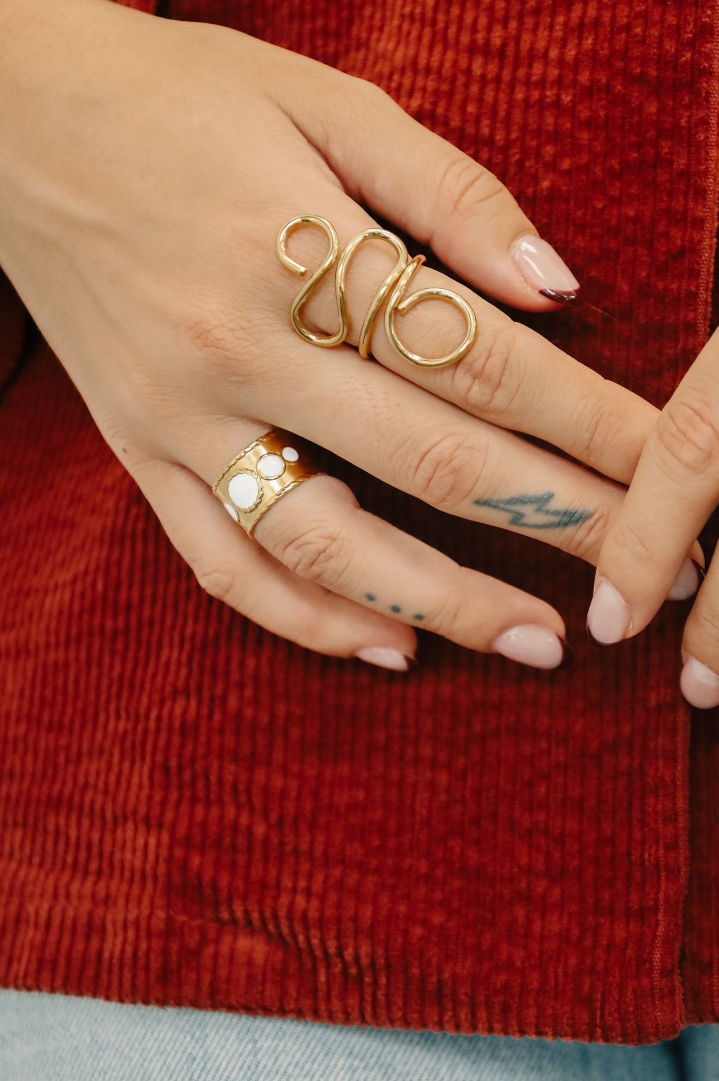 Anillo Opaline dorado