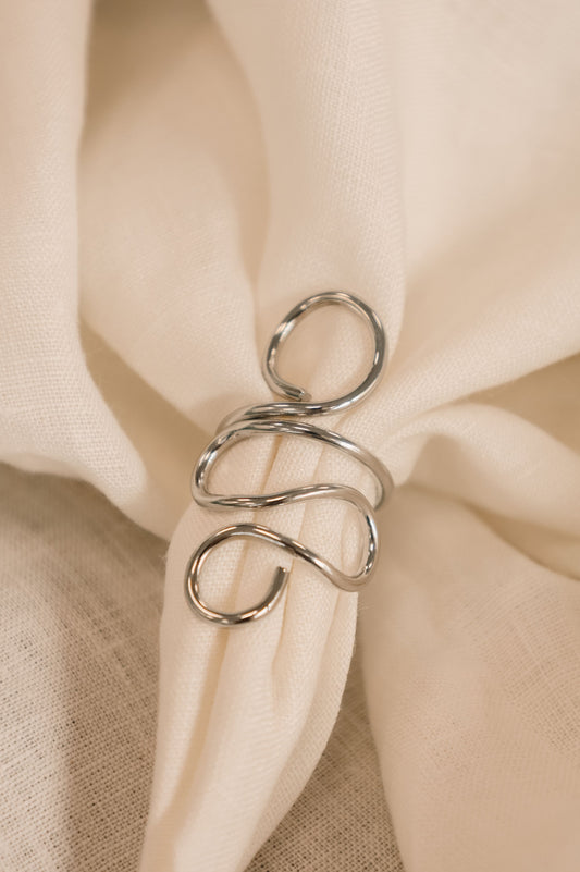 Anillo Opaline plateado