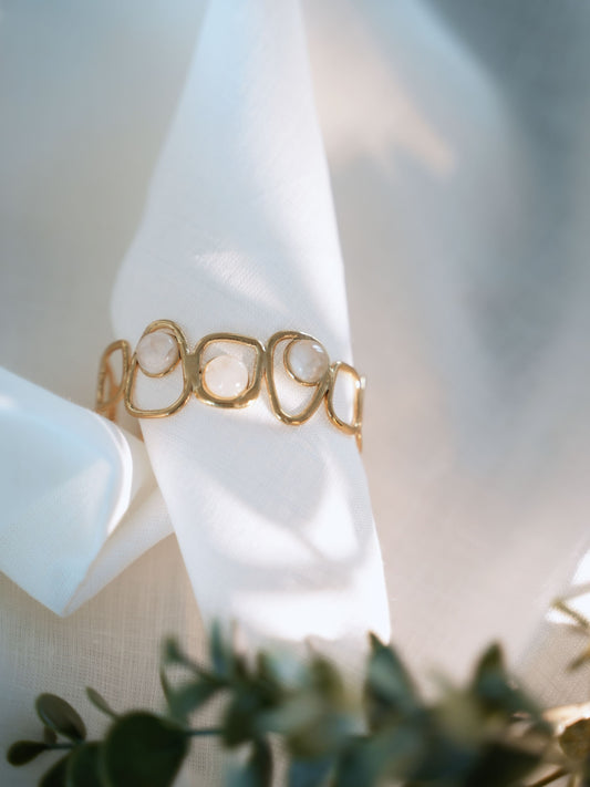 Brazalete Cleo blanco