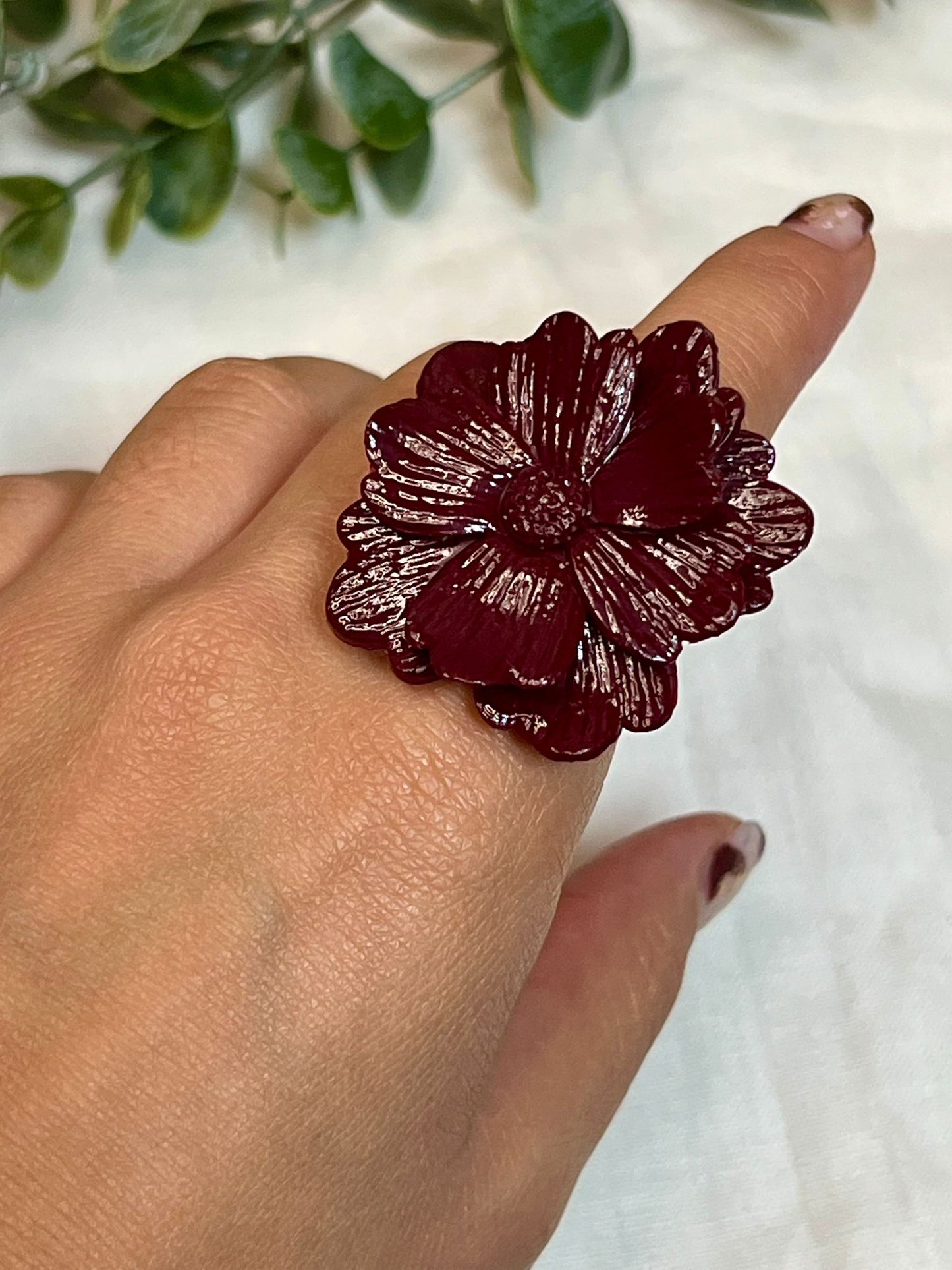 Anillo Virelia burdeos