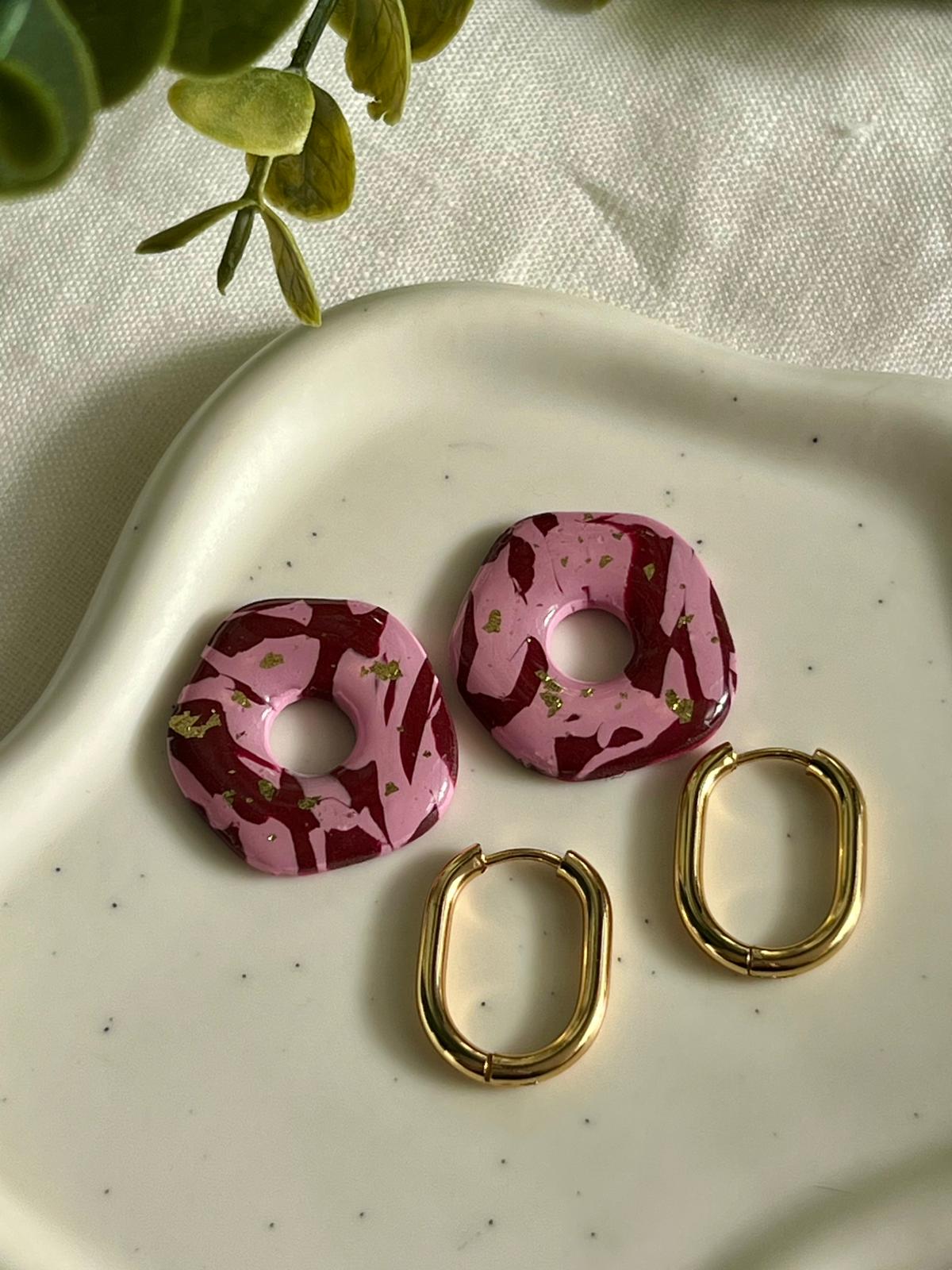 Oquira burdeos y rosa