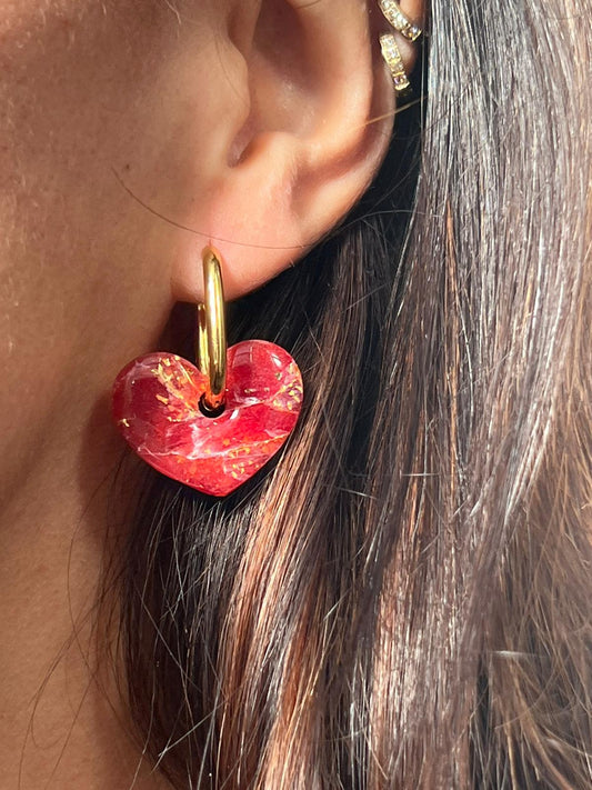 Heartie mármol burdeos