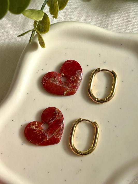 Heartie mármol burdeos