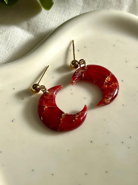 Mini Luna mármol burdeos