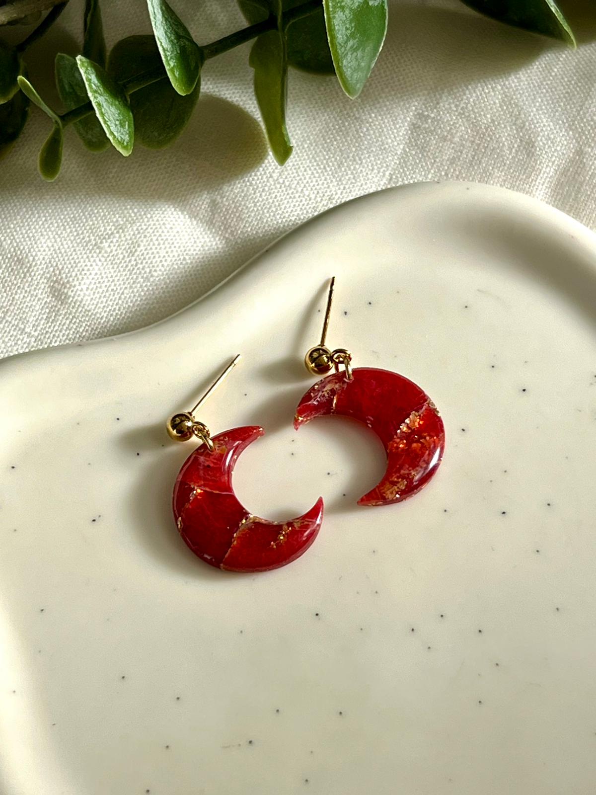 Mini Luna mármol burdeos