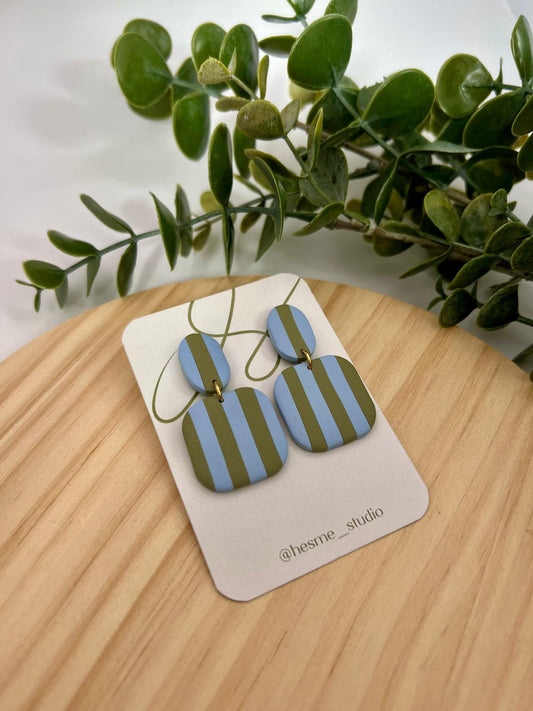 Cova rayas azul y caqui