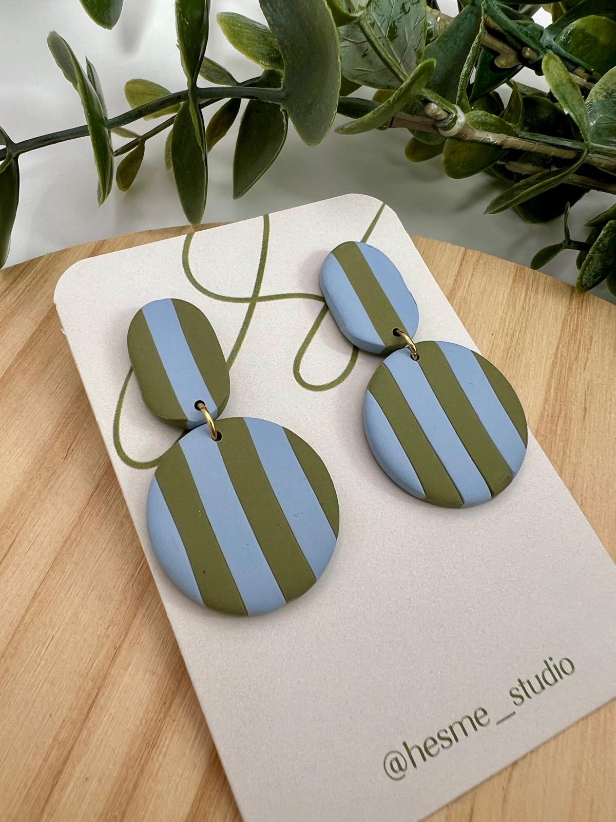 Manila rayas azul y caqui