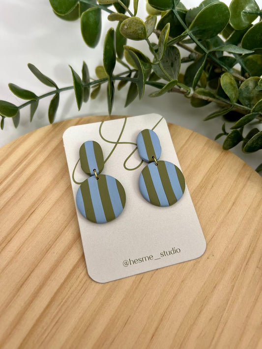 Manila rayas azul y caqui